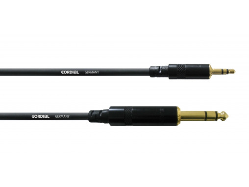 Adapterkabel Jack stereo m - Minijack stereo m, Cordial CFM 1.5 WV, 1.5m